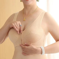 Soft Vest-Style Plus Size Bra-Beige-12-State of Style