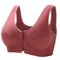 Soft Vest-Style Plus Size Bra-Red-12-State of Style