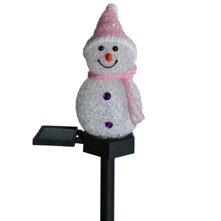 Solar Energy Snowman Lamp - SolarSnow-Pink (1+1 Free)-State of Style