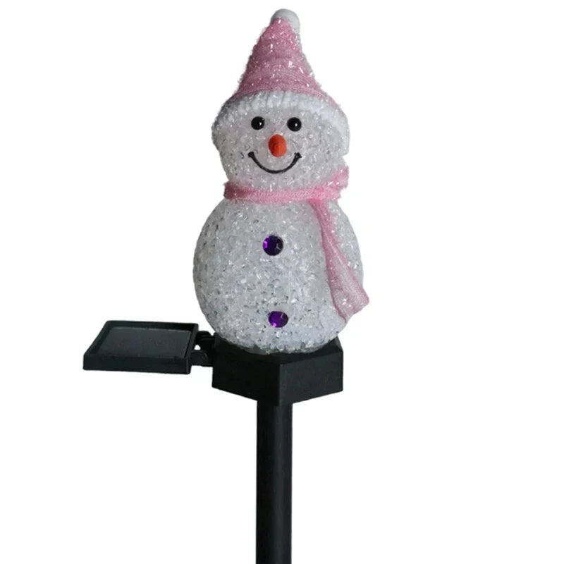 Solar Energy Snowman Lamp - SolarSnow-Pink (1+1 Free)-State of Style
