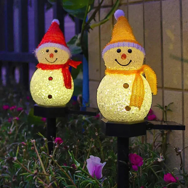 Solar Energy Snowman Lamp - SolarSnow-Red (1+1 Free)-State of Style