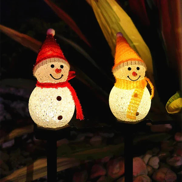 Solar Energy Snowman Lamp - SolarSnow-Red (1+1 Free)-State of Style