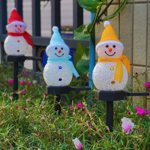 Solar Energy Snowman Lamp - SolarSnow-Red (1+1 Free)-State of Style