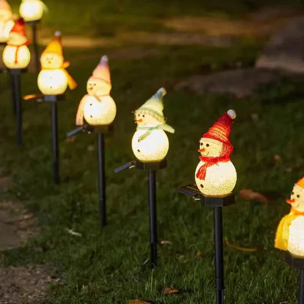 Solar Energy Snowman Lamp - SolarSnow-Red (1+1 Free)-State of Style