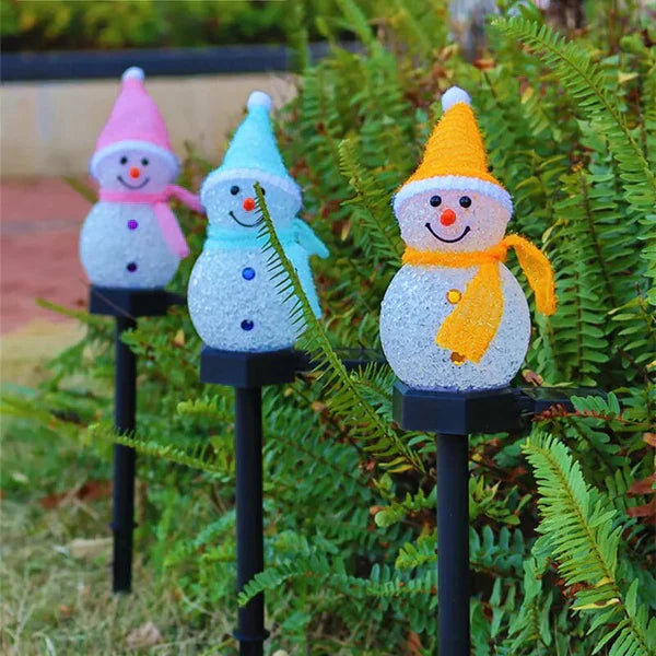 Solar Energy Snowman Lamp - SolarSnow-Red (1+1 Free)-State of Style