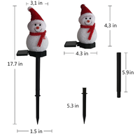 Solar Energy Snowman Lamp - SolarSnow-Red (1+1 Free)-State of Style