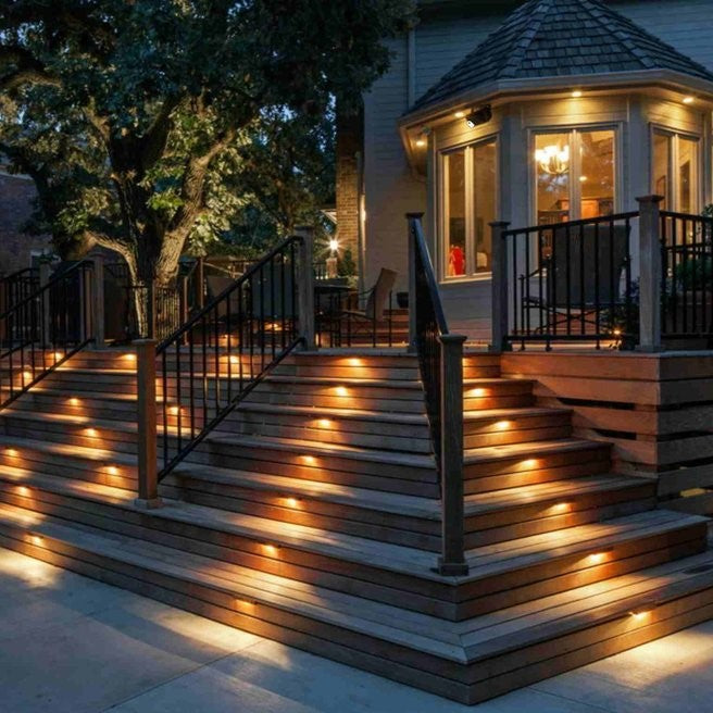 Solar Energy Stair Lighting - SoliStep-Brown-8-State of Style