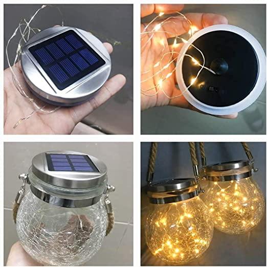 Solar Mason Jar Lamp-RGB-Set of 2-State of Style