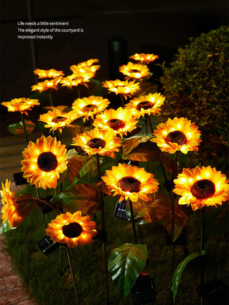 SolarBloom Waterproof Solar - Powered Sunflower Lamp-1-State of Style