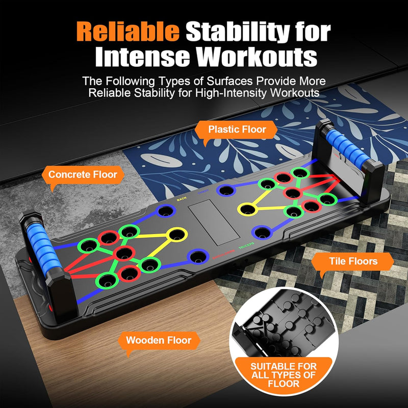 Solid Push-Up Board: Multifunctional Home Training Device-Black-State of Style