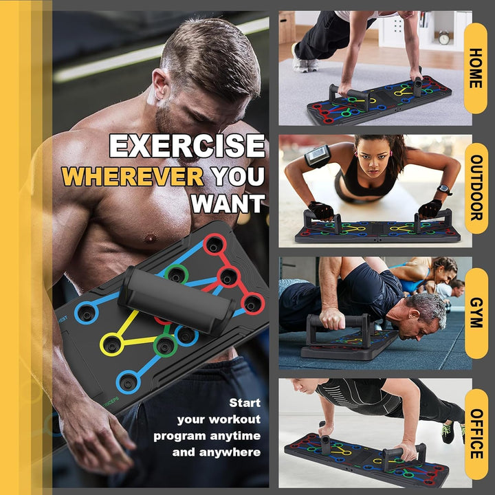 Solid Push-Up Board: Multifunctional Home Training Device-Black-State of Style
