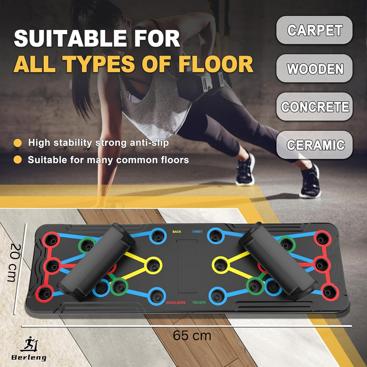 Solid Push-Up Board: Multifunctional Home Training Device-Black-State of Style