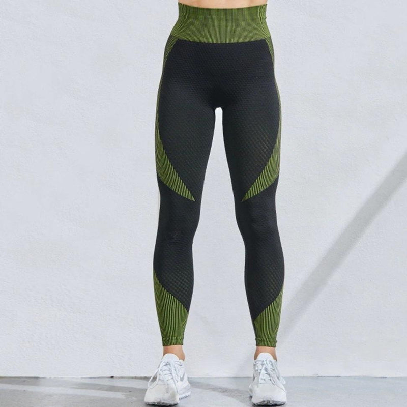 Sophia - Shaping Push Up Leggings-Green-S-State of Style