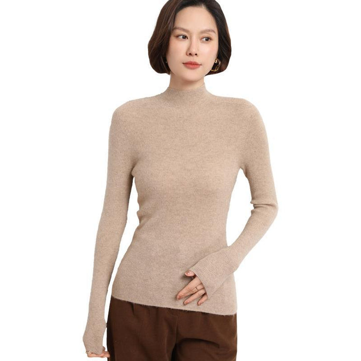 Sophie Knitted Women’s Jumper with Mock Turtleneck-Black-S-State of Style