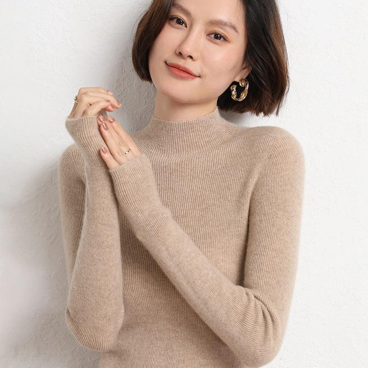 Sophie Knitted Women’s Jumper with Mock Turtleneck-Black-S-State of Style