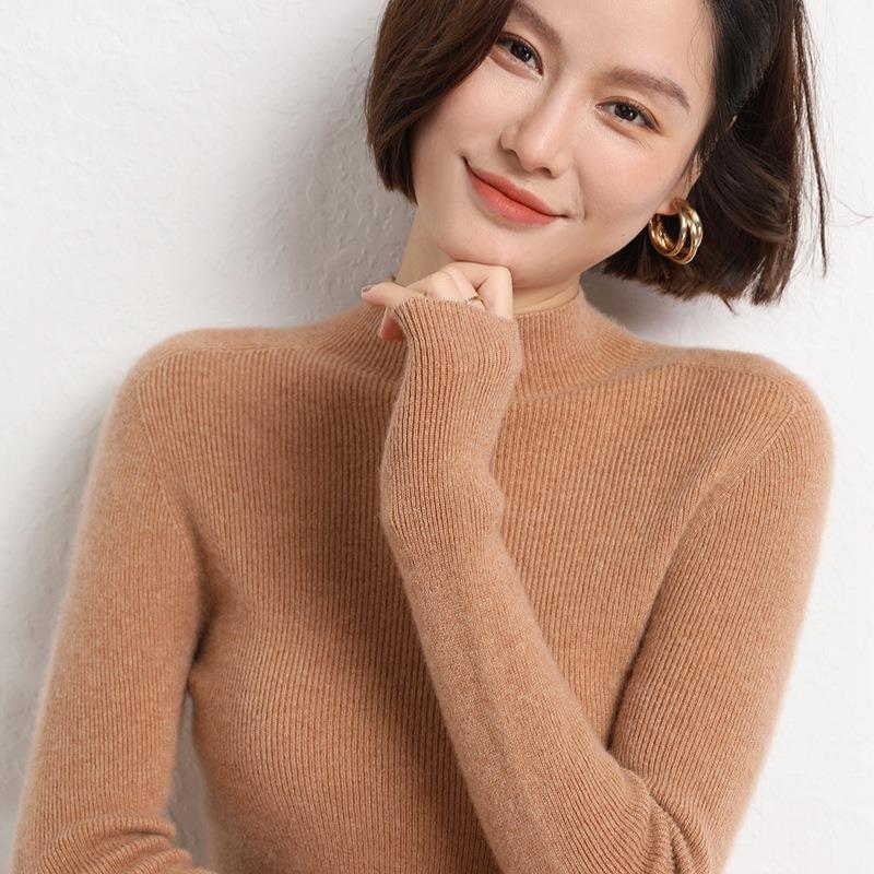 Sophie Knitted Women’s Jumper with Mock Turtleneck-Black-S-State of Style