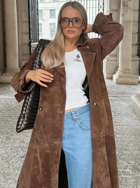 Sorina Faux Suede Winter Coat for Women-S-State of Style