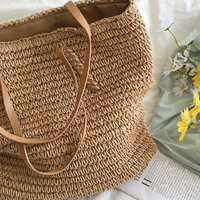 Spacious Handbag with Sturdy Shoulder Strap - TerraWoven-Brown-State of Style