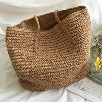 Spacious Handbag with Sturdy Shoulder Strap - TerraWoven-Brown-State of Style