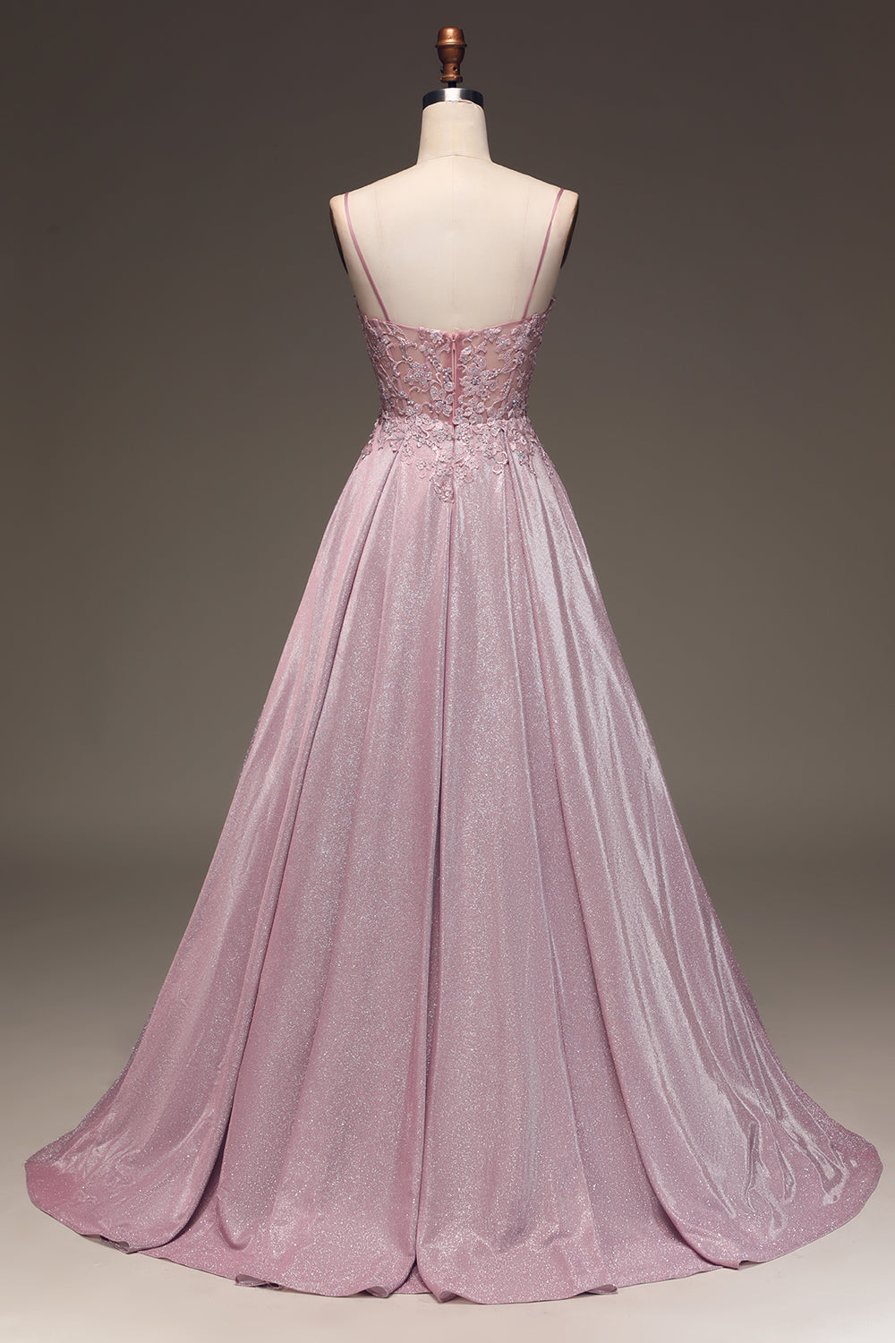 Sparkling Blush A-Line Ball Gown - Clara-Blush Pink-S-State of Style
