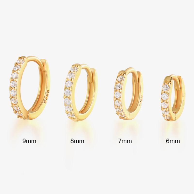 Sparkling Pavé Earrings - Lumina-6mm-Gold-State of Style