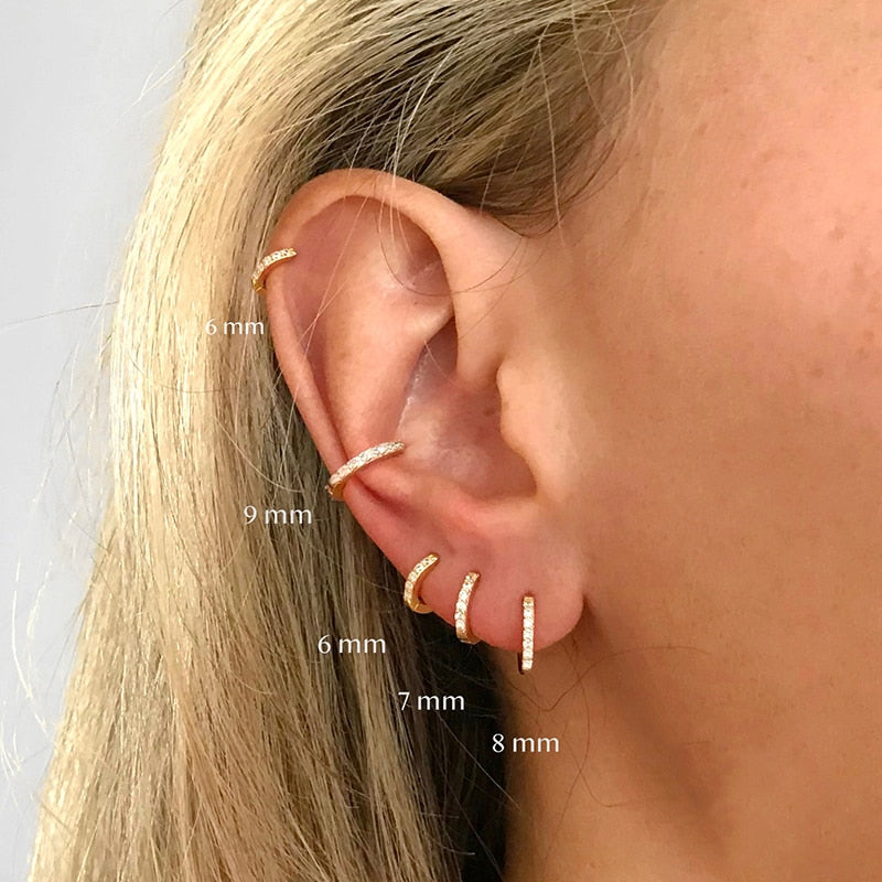 Sparkling Pavé Earrings - Lumina-6mm-Gold-State of Style