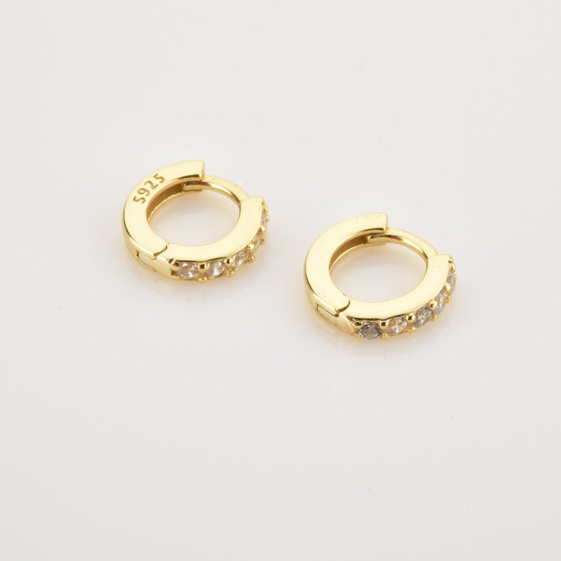 Sparkling Pavé Earrings - Lumina-6mm-Gold-State of Style