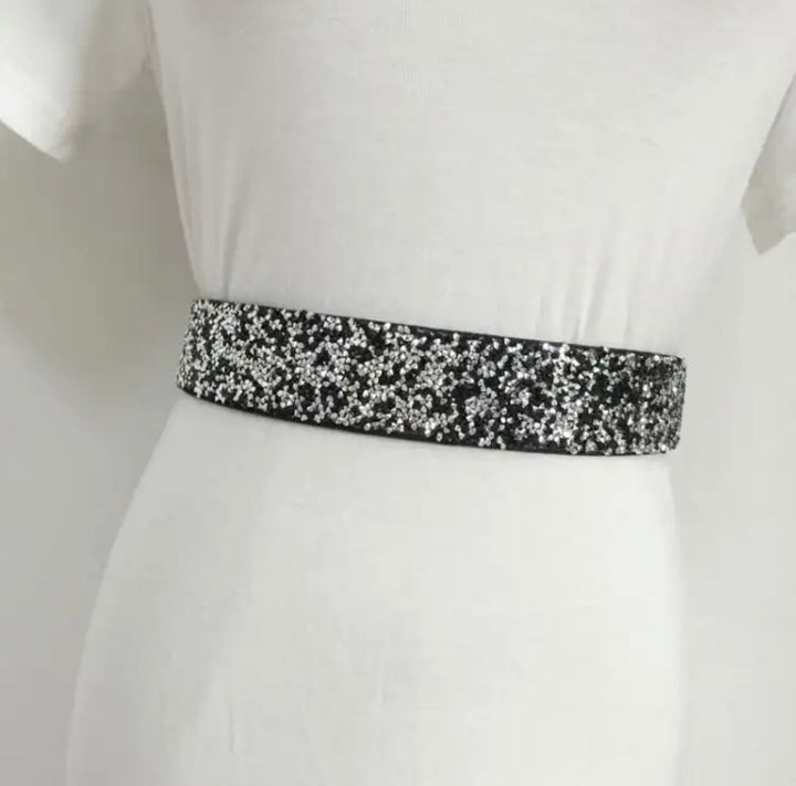 Sparkling Plus-Size Corset Belt-Black-State of Style