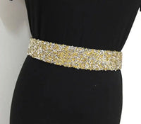 Sparkling Plus-Size Corset Belt-Gold-State of Style