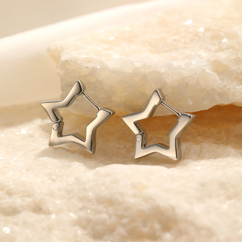Sparkling Star Earrings | Dazzling Jewellery for Women-925 Silver-State of Style