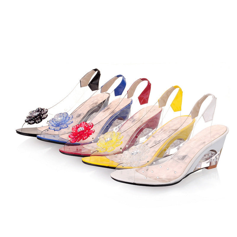 Sparkling wedge sandals – Sofia-Black-3-State of Style