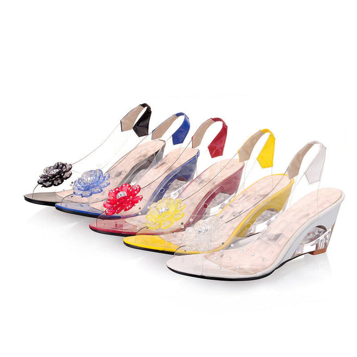 Sparkling wedge sandals – Sofia-Black-3-State of Style