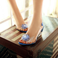 Sparkling wedge sandals – Sofia-Blue-3-State of Style