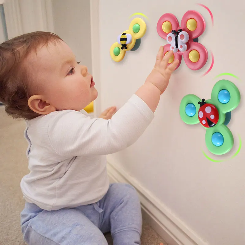 SpinFun Suction Cup Spinner Toy Set – 3 Pieces-State of Style