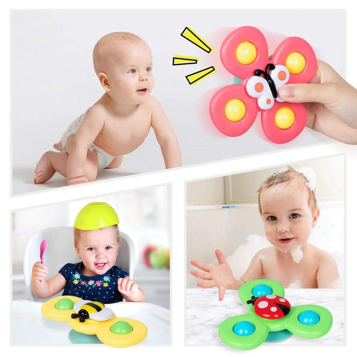 SpinFun Suction Cup Spinner Toy Set – 3 Pieces-State of Style