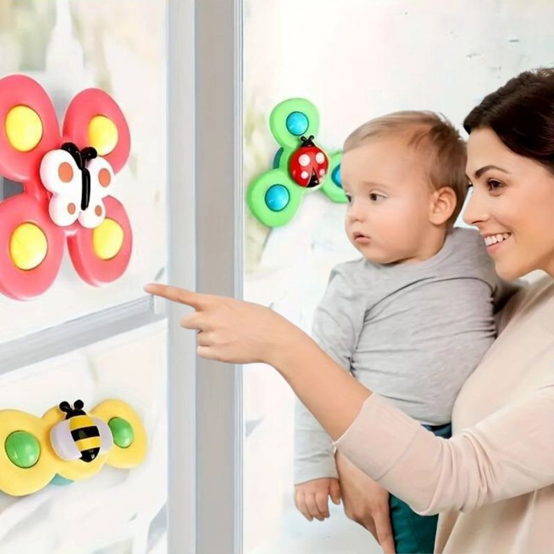 SpinFun Suction Cup Spinner Toy Set – 3 Pieces-State of Style