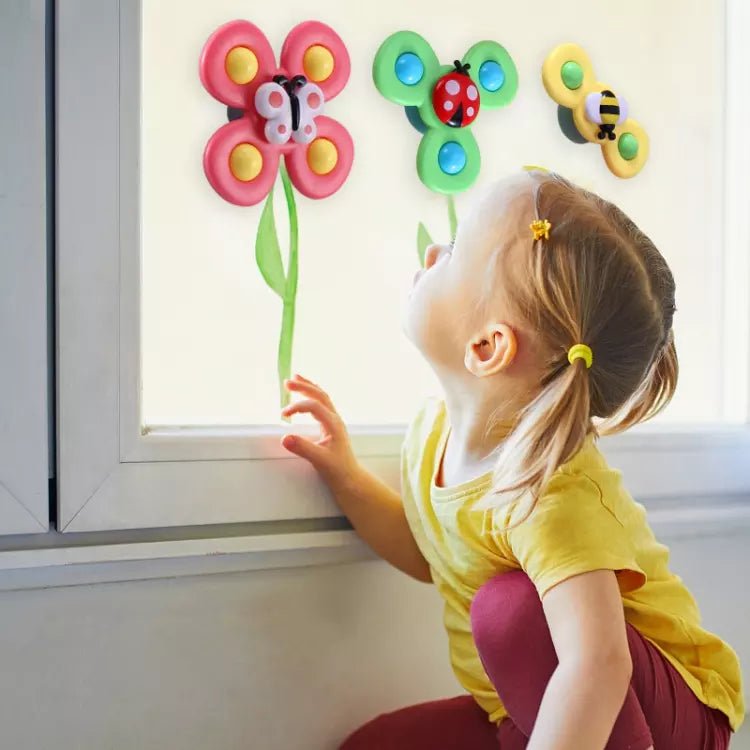 SpinFun Suction Cup Spinner Toy Set – 3 Pieces-State of Style