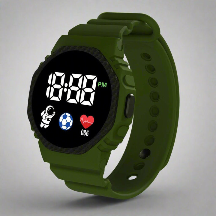 Sport Watch for Little Adventurers - AdventureTime-Army Green-State of Style