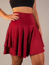 Sporty & Functional Women's Tennis Skirt with Shorts and Pockets – Maja-Red-S-State of Style