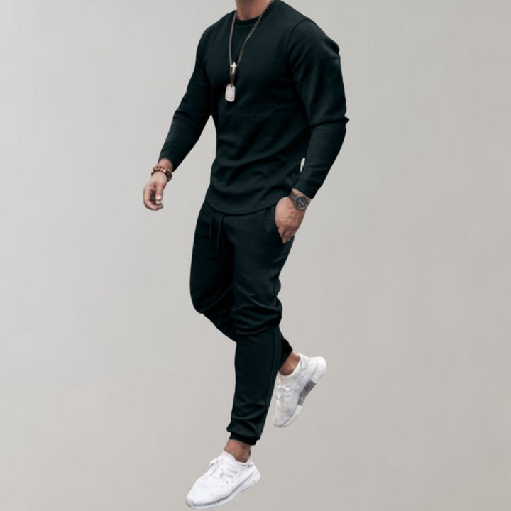 Sporty Men's Set - Finn-Black-S-State of Style
