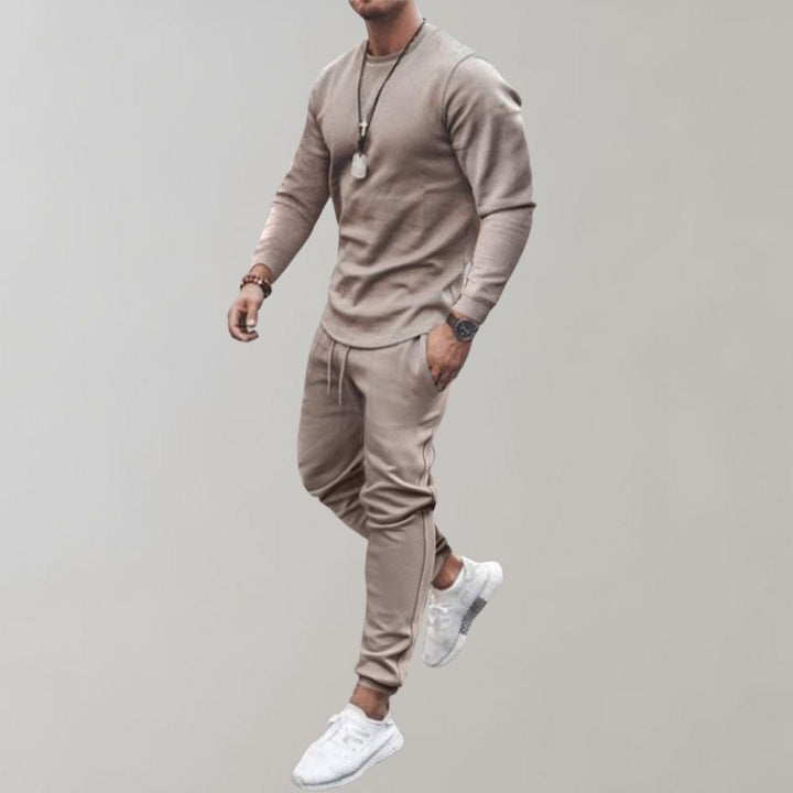 Sporty Men's Set - Finn-Khaki-S-State of Style