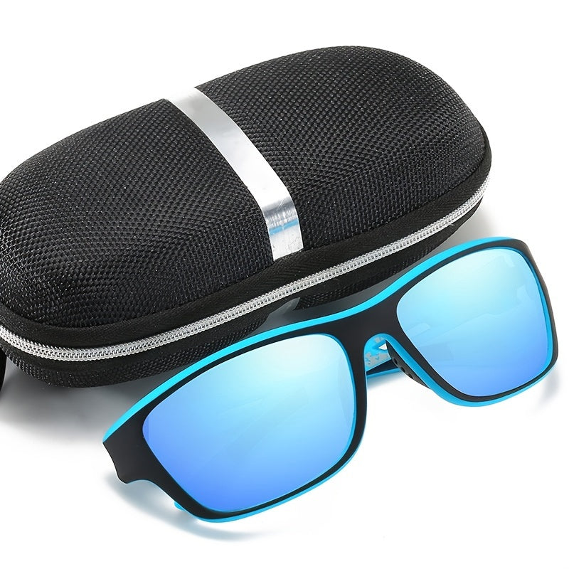 Sporty men's sunglasses with polarized lenses & UV400 protection – Vayron-Black-State of Style