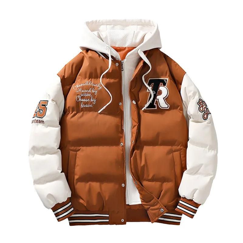 Sporty Men's Winter Jacket with Hood - Ragnar-Brown-M-State of Style