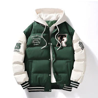 Sporty Men's Winter Jacket with Hood - Ragnar-Green-M-State of Style