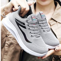Sporty Orthopedic Women's Walking Shoes - FitWalk-5-Black-State of Style