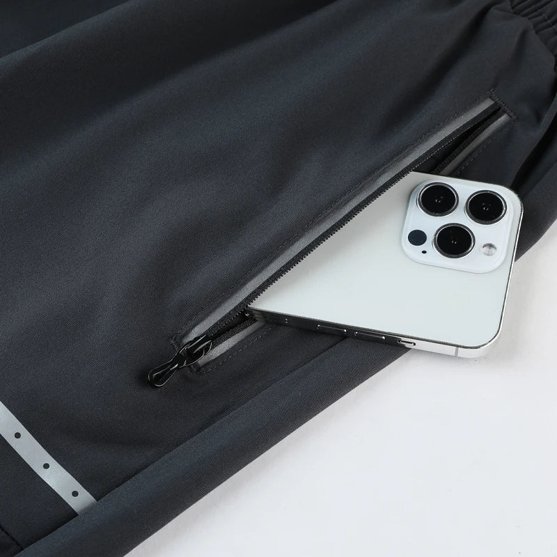 Sporty & Stylish Slim-Fit Training Shorts with Zipper Pockets - Kian-Black-S-State of Style
