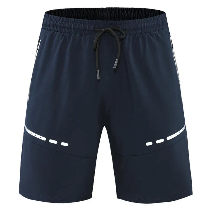 Sporty & Stylish Slim-Fit Training Shorts with Zipper Pockets - Kian-Navy blue-S-State of Style