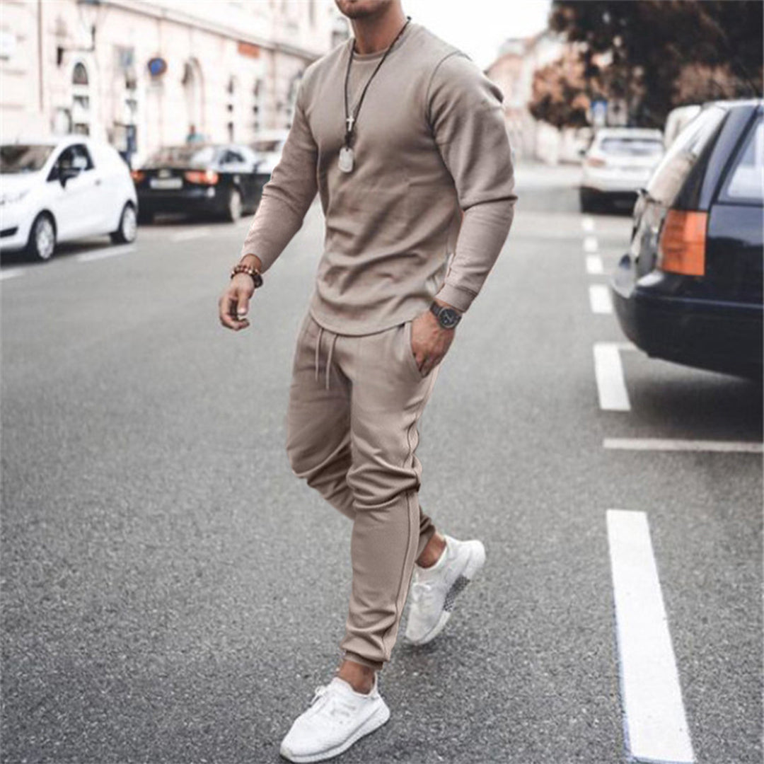 Sporty Tracksuit for Men - Marco-Khaki-S-State of Style
