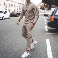 Sporty Tracksuit for Men - Marco-Khaki-S-State of Style