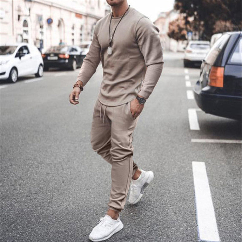 Sporty Tracksuit for Men - Marco-Khaki-S-State of Style